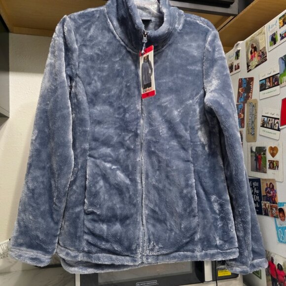 32 Degrees Women's Teddy Jacket in Blue Gray - Picture 2 of 10